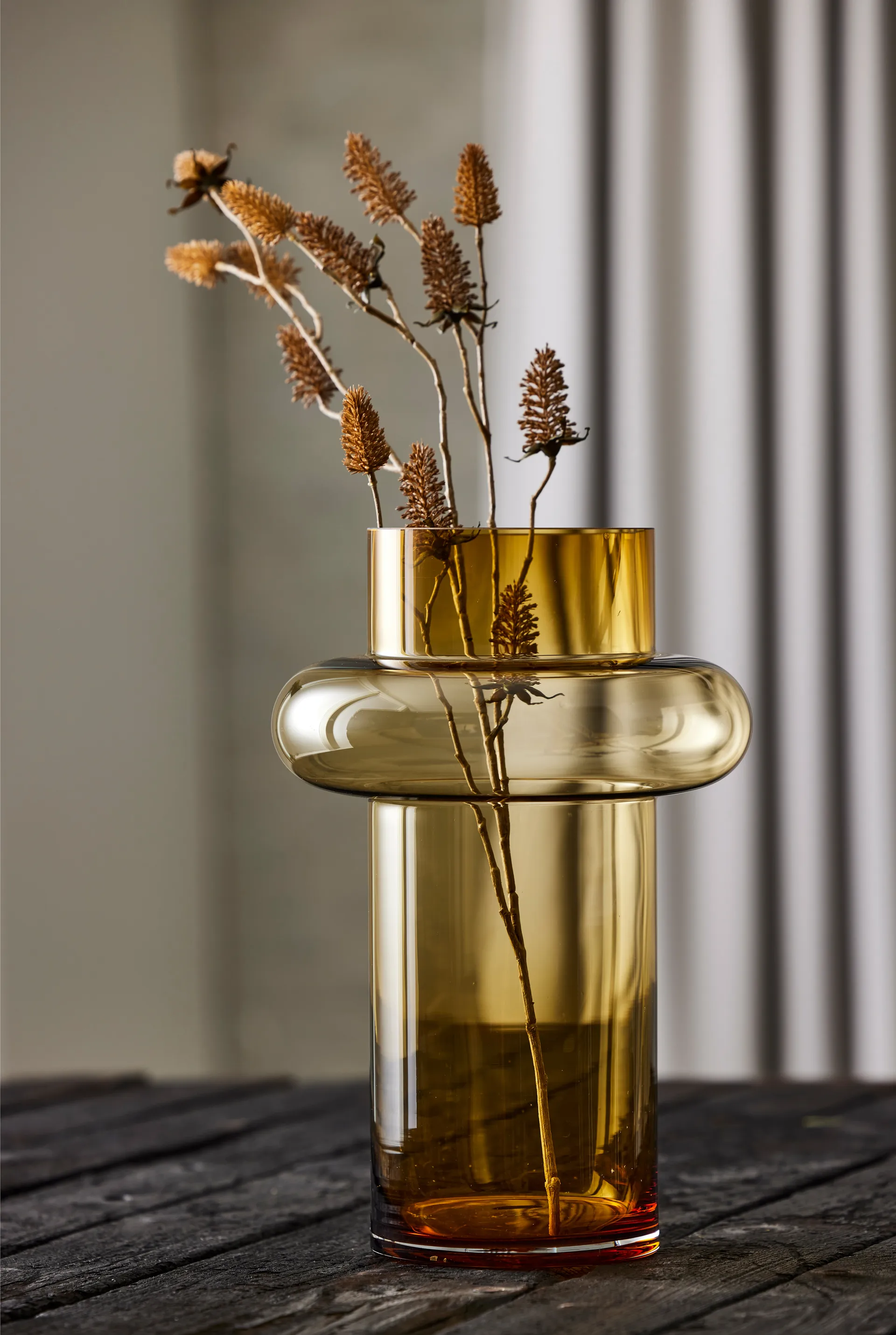 Γυάλινο βάζο σε σχήμα σωλήνα, 40 εκατοστά, Amber Lyngby Glas