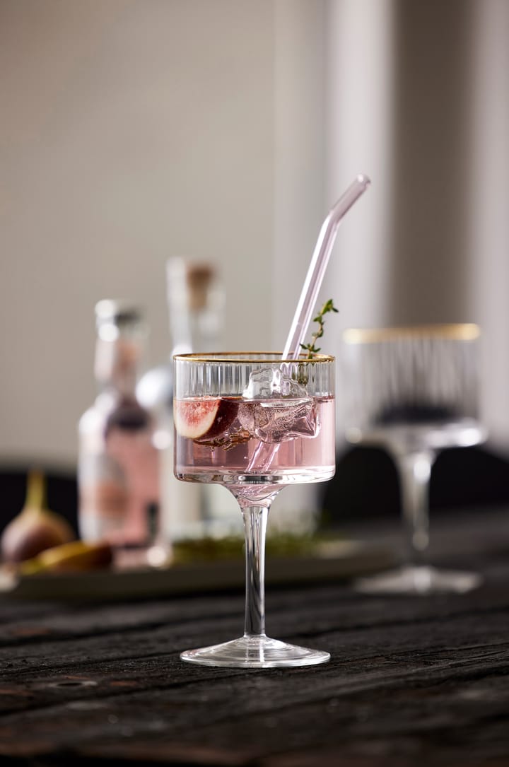 Ποτήρι gin & tonic Palermo Gold 32 cl 4 τεμάχια, Καθαρό-χρυσό Lyngby Glas