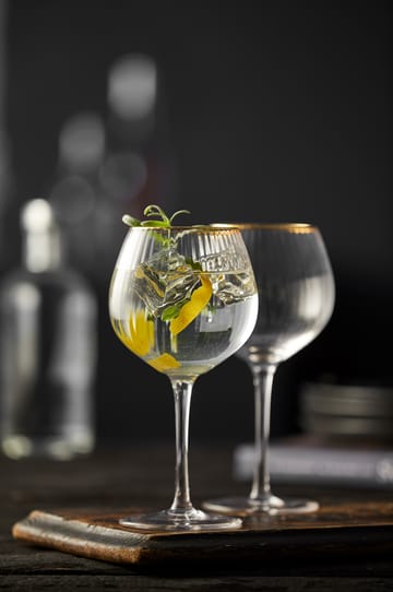 Ποτήρι gin & tonic Palermo Gold 65 cl 4 τεμαχίων - Καθαρό-χρυσό - Lyngby Glas
