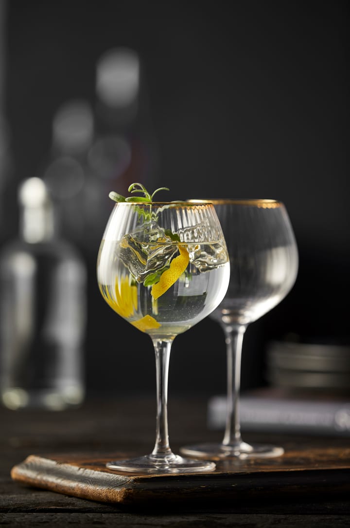 Ποτήρι gin & tonic Palermo Gold 65 cl 4 τεμαχίων - Καθαρό-χρυσό - Lyngby Glas