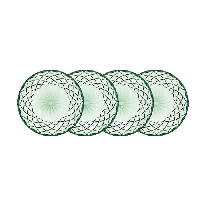 Πιάτο Sorrento μικρό διαμέτρου 16 εκατοστών, σε συσκευασία 4 τεμαχίων - Πράσινο - Lyngby Glas