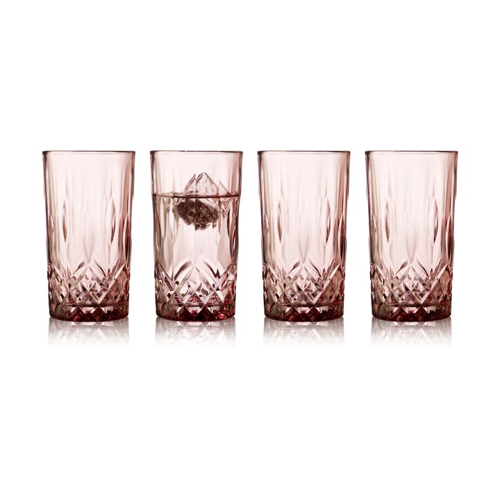Ποτήρι Sorrento highball 38 cl 4 τεμάχια - Pink - Lyngby Glas