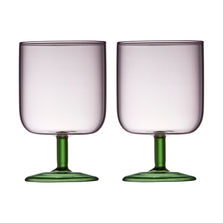 Torino ποτήρι κρασιού 30 cl 2 τεμάχια - Pink-green - Lyngby Glas