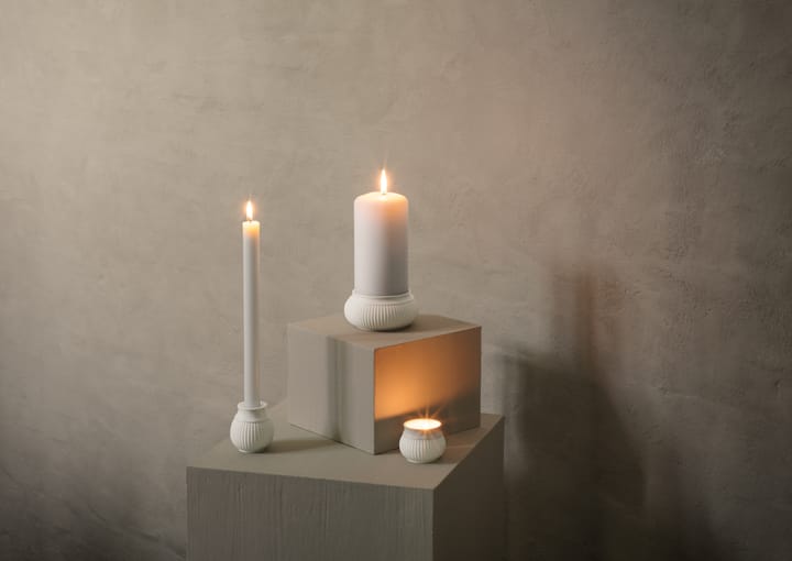 Curve κηροπήγιο 7 cm, Λευκό Lyngby Porcelæn