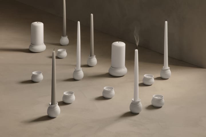 Curve Block κηροπήγιο Ø11 cm, Λευκό Lyngby Porcelæn