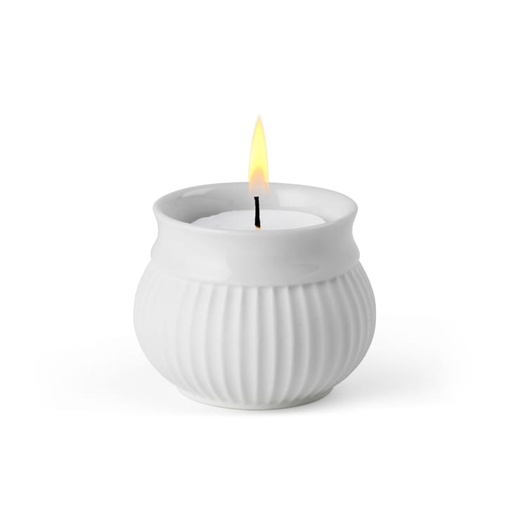 Curve Block κηροπήγιο Ø11 cm, Λευκό Lyngby Porcelæn