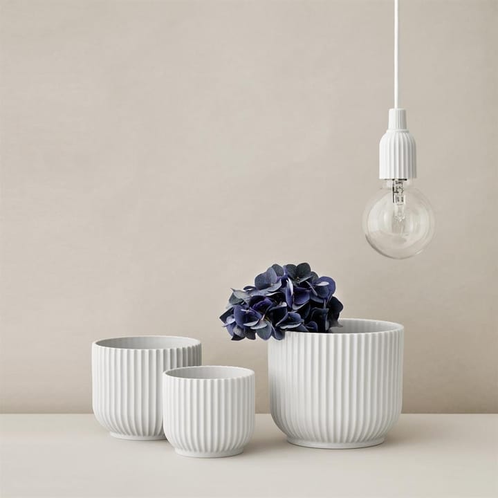 Lyngby γλάστρα λευκή, Ø 18,9 cm Lyngby Porcelæn