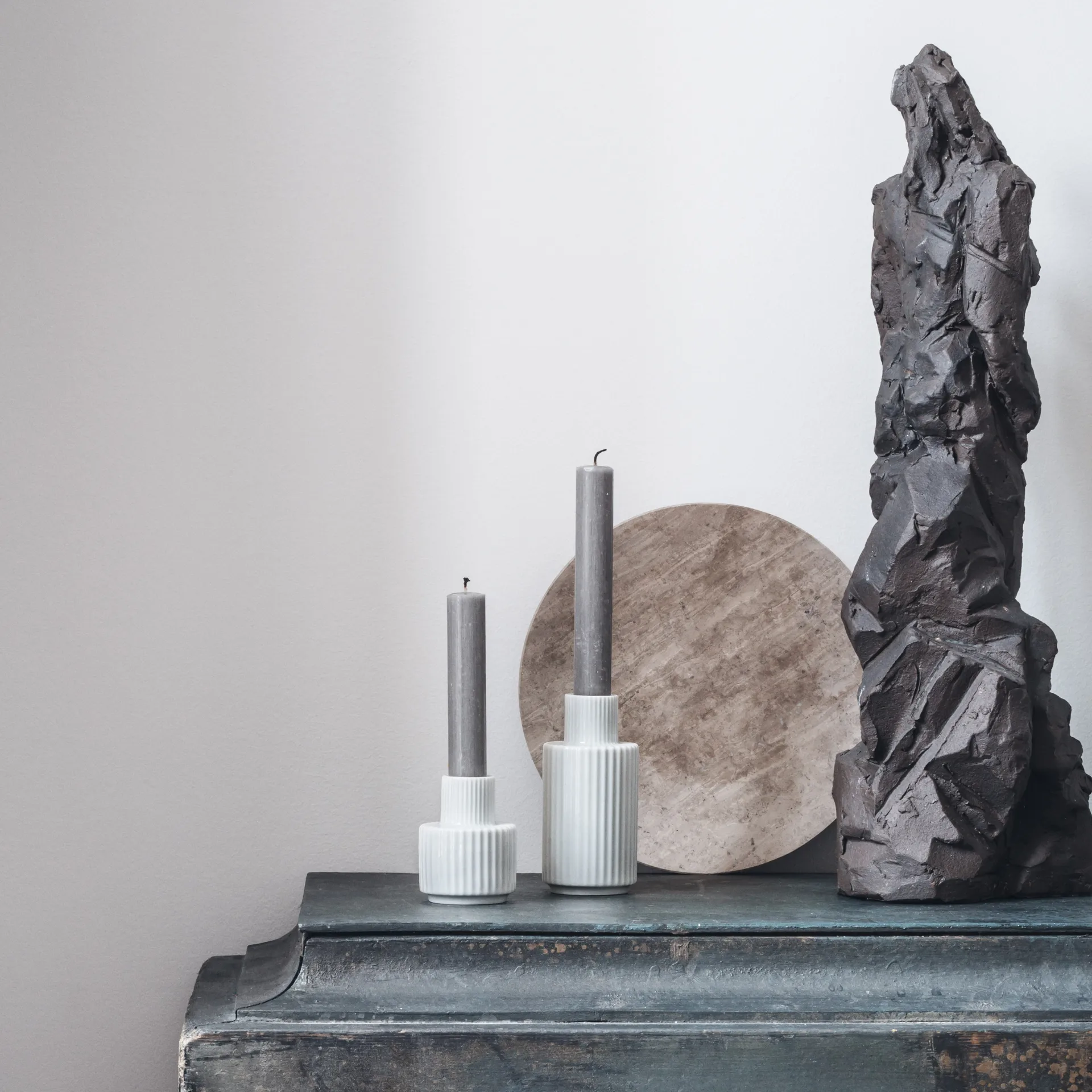 Lyngby βάζο κηροπήγιο λευκό, 7 cm Lyngby Porcelæn