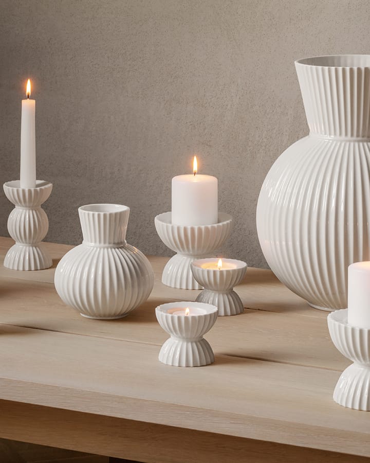 Lyngby Tura κεριών βάση Ø8 εκ, άσπρο Lyngby Porcelæn