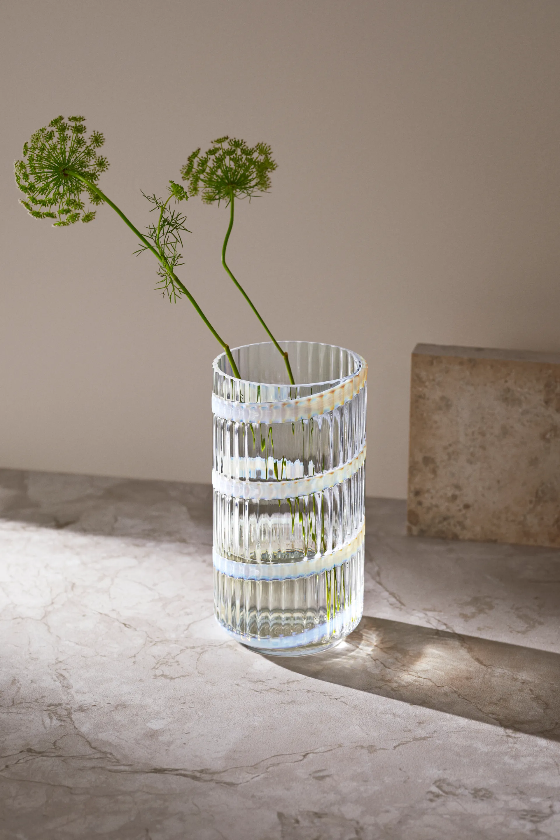 Βάζο Lyngby, White swirl, 25 εκ. Lyngby Porcelæn