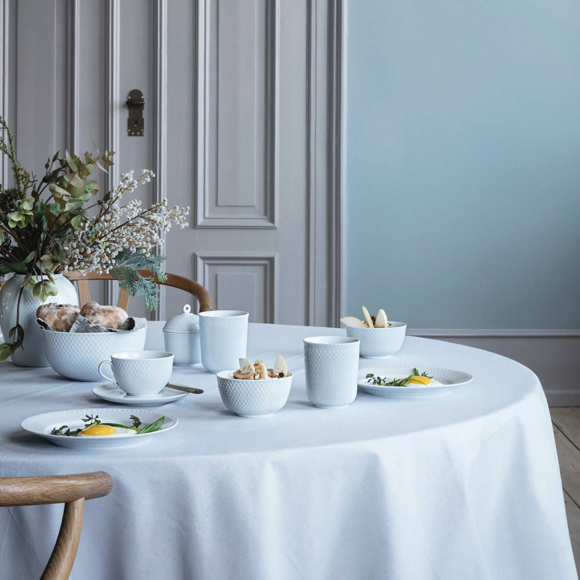 Rhombe μπολ σερβιρίσματος: Ø17.5 cm., λευκό Lyngby Porcelæn