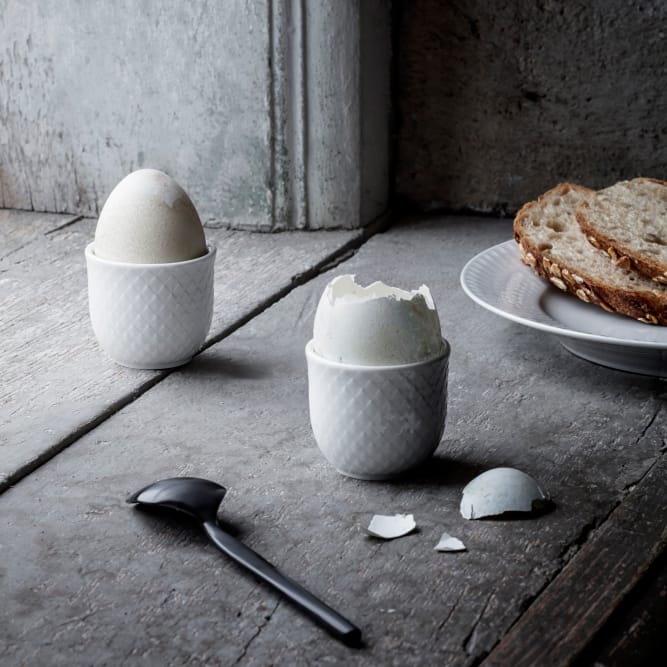 Rhombe αβγοθήκη Συσκευασία 2 τεμαχίων, λευκό Lyngby Porcelæn