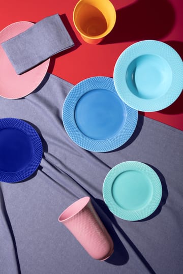 Rhombe πιάτο Ø 21 cm - Πράσινο/μπλε - Lyngby Porcelæn