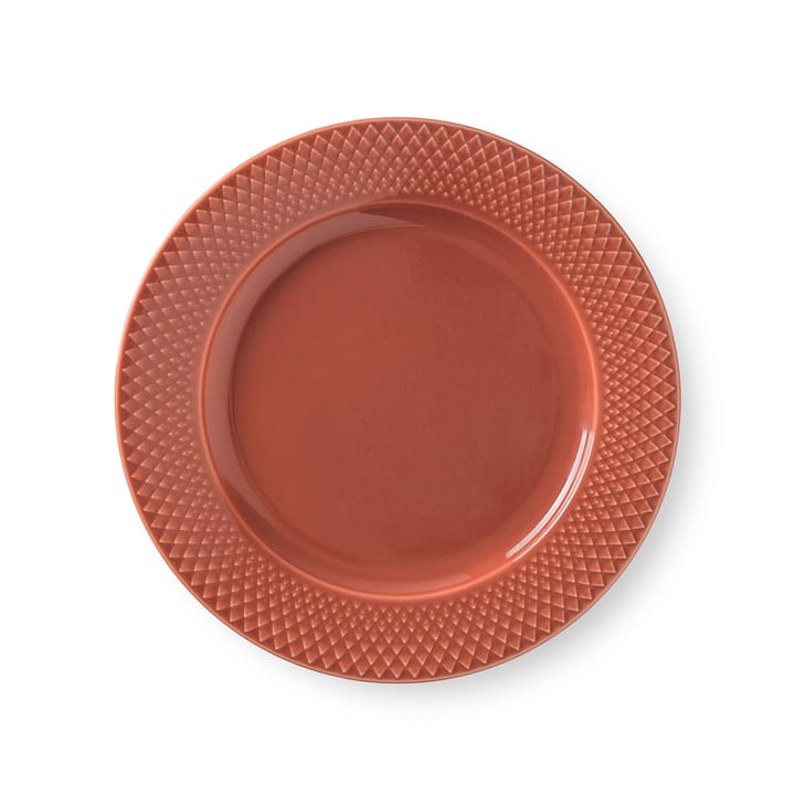 Rhombe πιάτο τερακότα - 23 cm - Lyngby Porcelæn