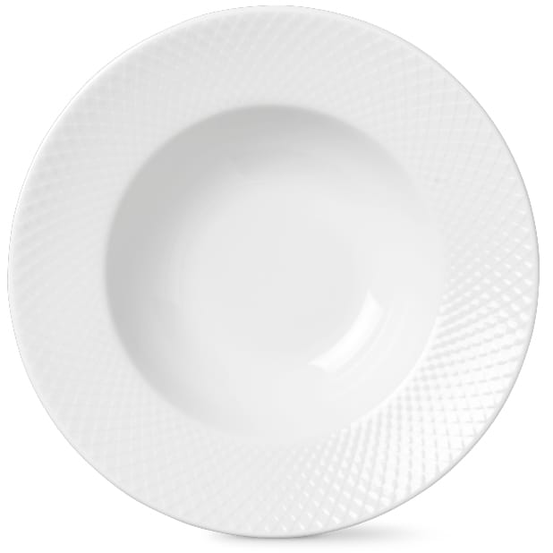 Rhombe βαθύ πιάτο λευκό - Ø 24,5 cm - Lyngby Porcelæn