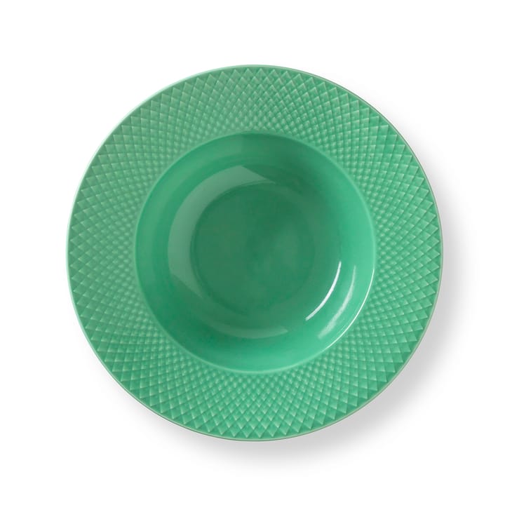 Rhombe βαθύ πιάτο πράσινο, 24,5 cm Lyngby Porcelæn