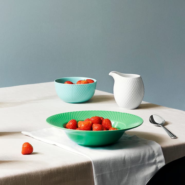 Rhombe βαθύ πιάτο πράσινο, 24,5 cm Lyngby Porcelæn
