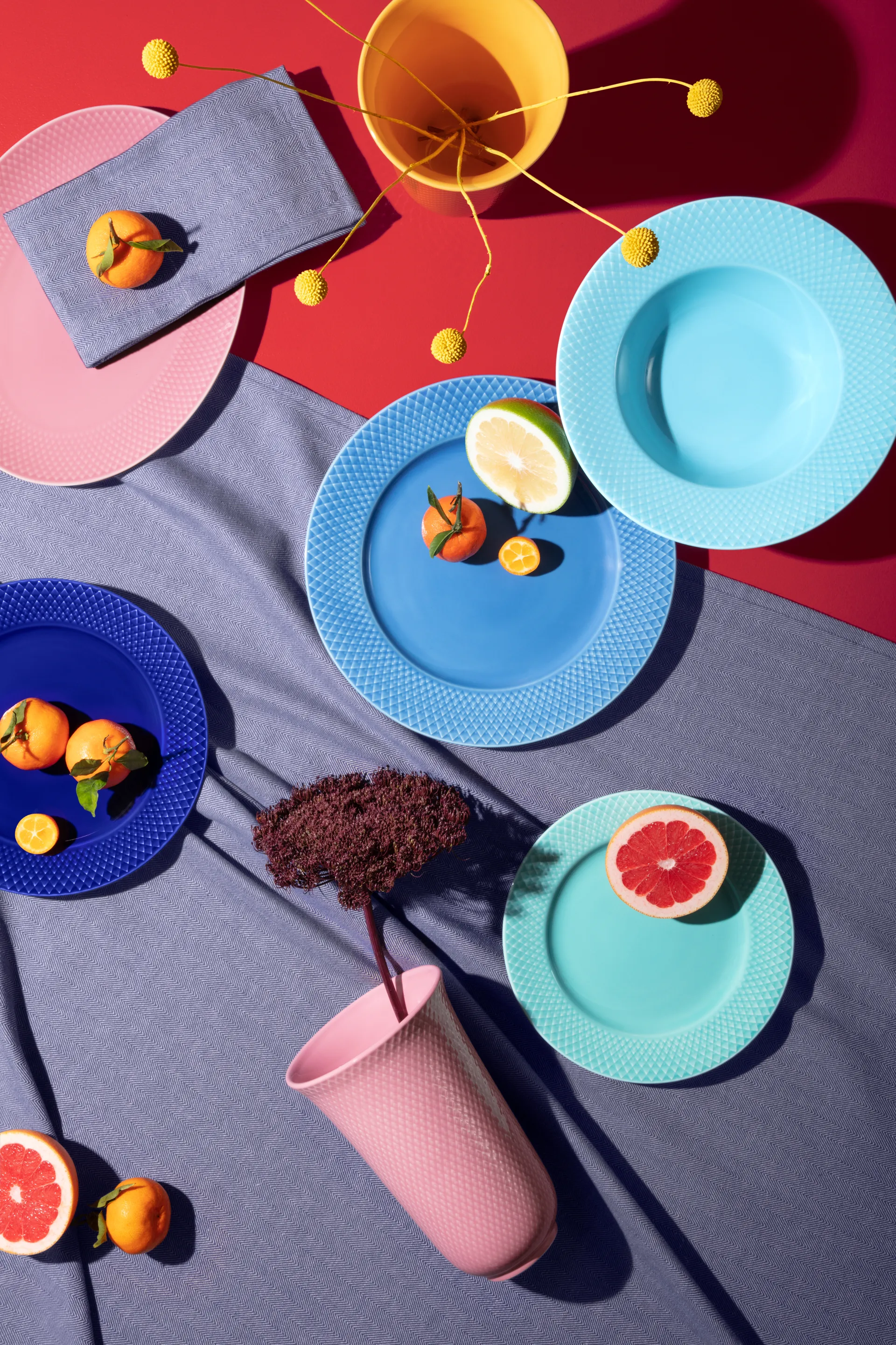 Rhombe πιάτο Ø 27 cm, Μπλε Lyngby Porcelæn