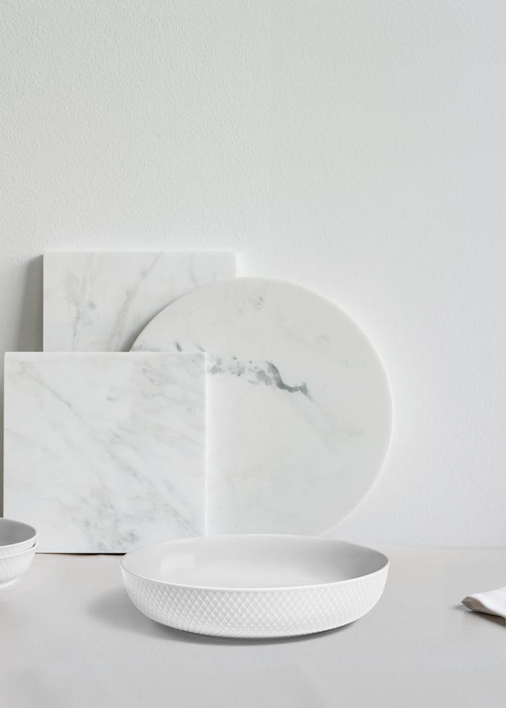 Μπολ σερβιρίσματος Rhombe Ø28 cm, Λευκό Lyngby Porcelæn