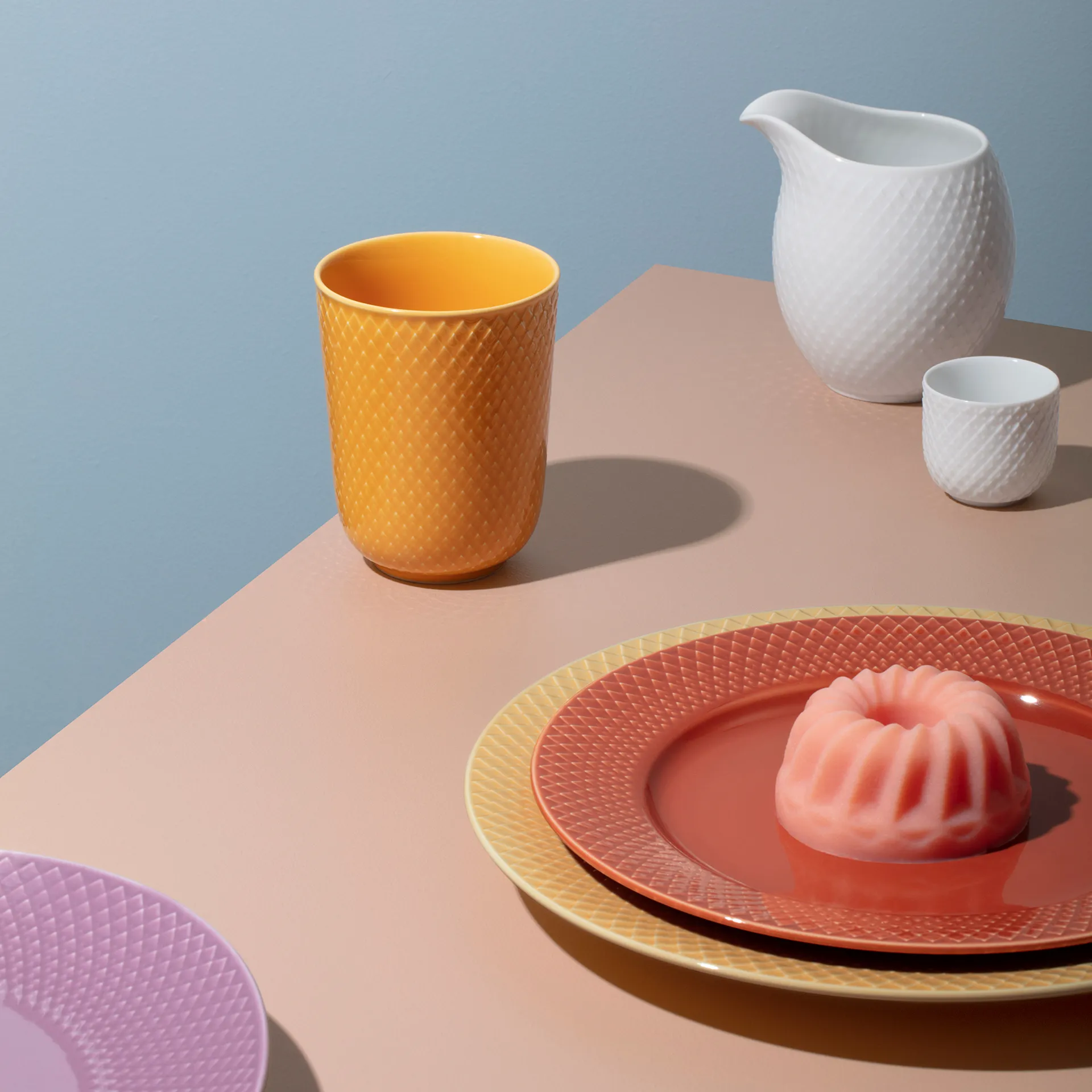 Rhombe κούπα 33 cl Συσκευασία 33 τεμαχίων, κίτρινο Lyngby Porcelæn