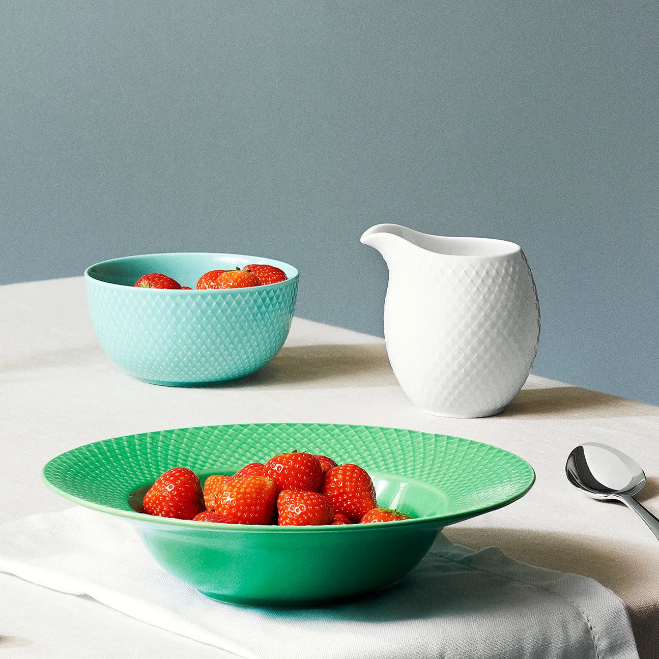 Rhombe κανάτα για γάλα 39 cl, λευκό Lyngby Porcelæn