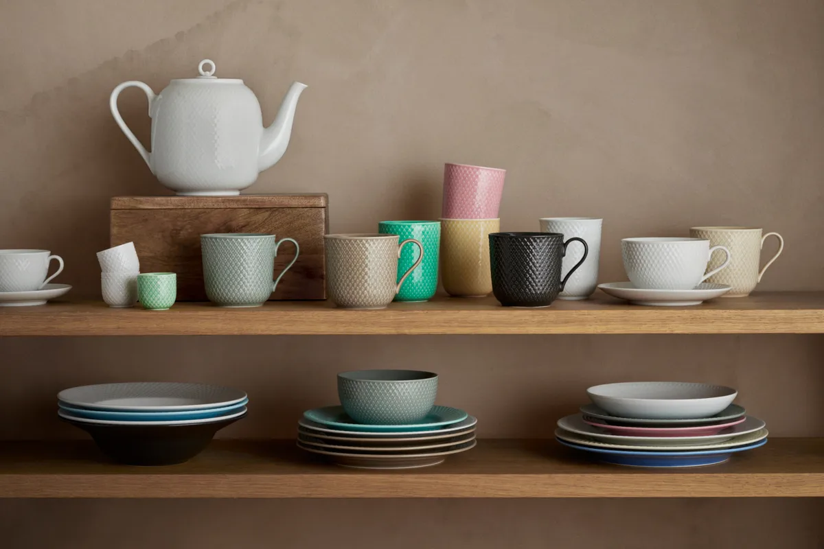 Μπόλ Rhombe Earth Ø13 cm, Moss Lyngby Porcelæn