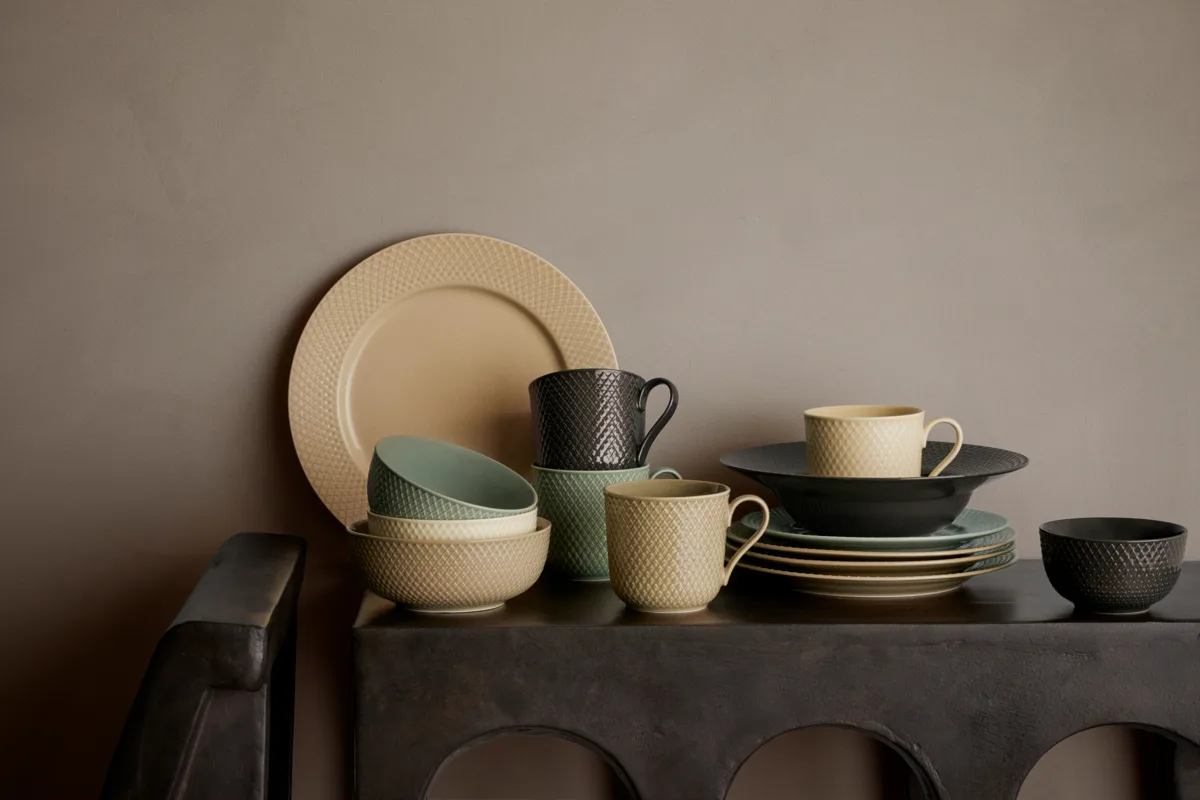 Πιάτο δείπνου Rhombe Earth Ø27 cm, Μάρμαρο Lyngby Porcelæn