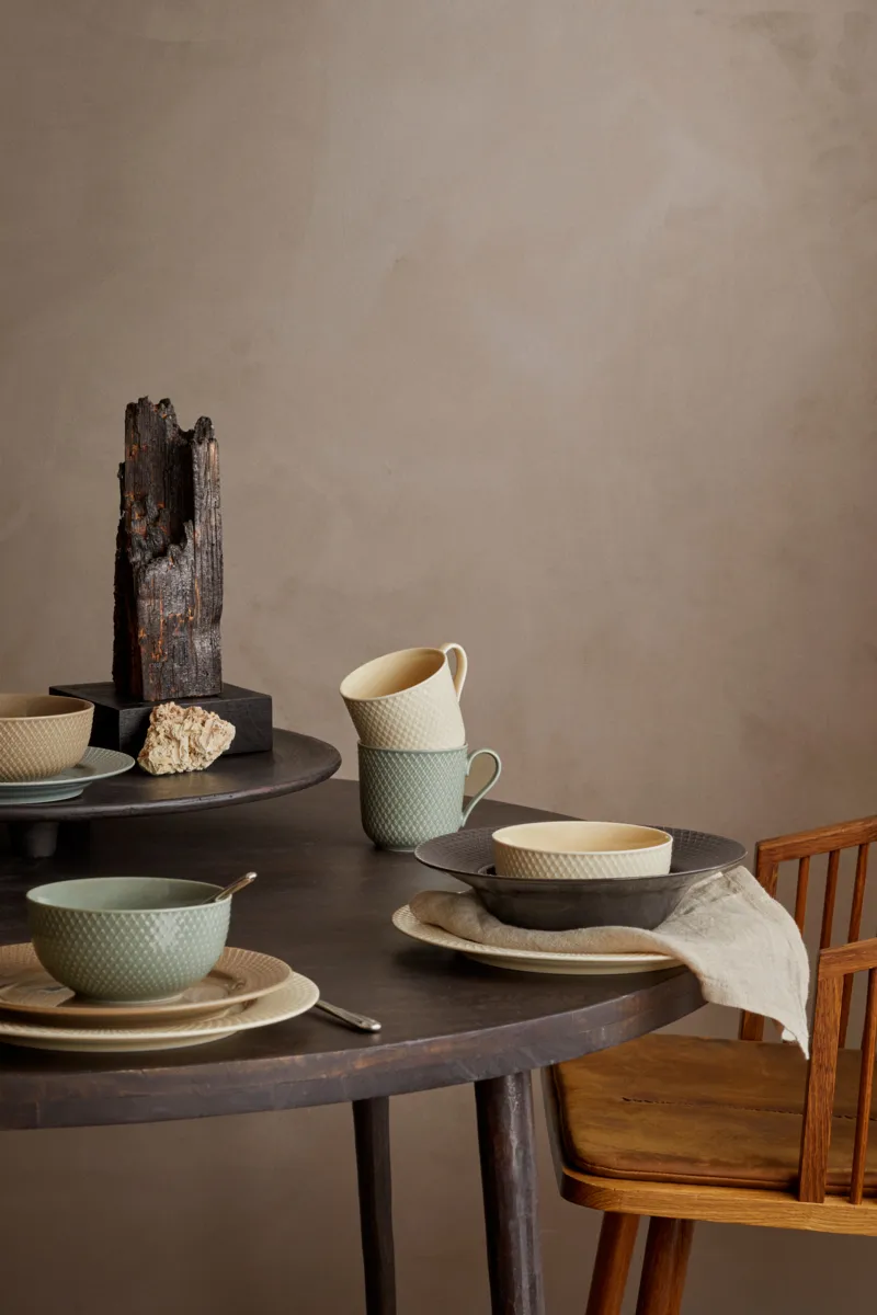 Πιάτο δείπνου Rhombe Earth Ø27 cm, Μάρμαρο Lyngby Porcelæn