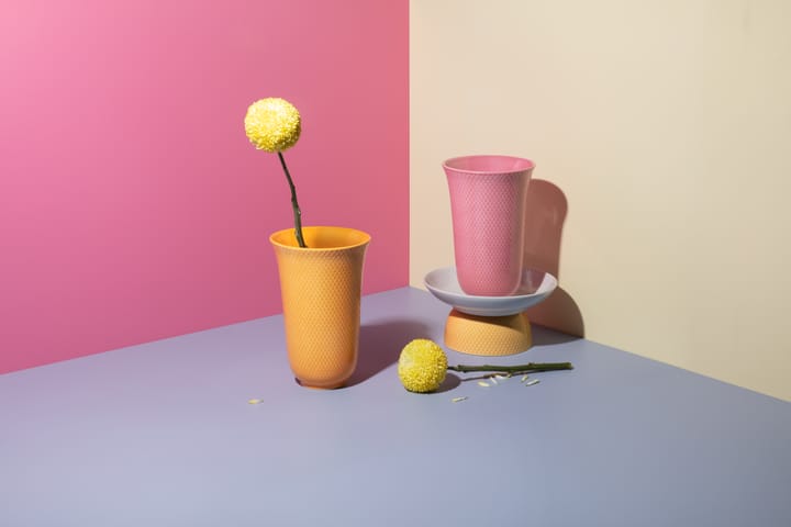 Rombe βάζο 20 cm, Ροζ Lyngby Porcelæn
