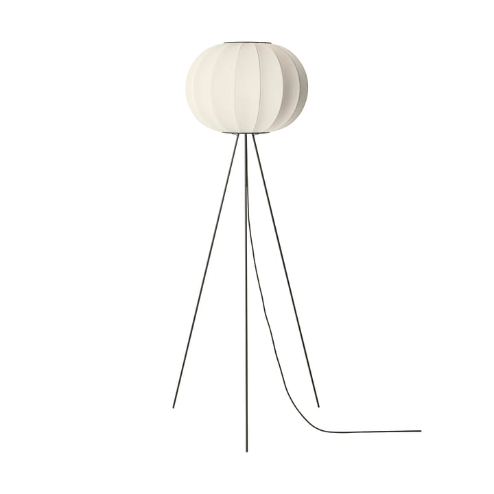 Φωτιστικό δαπέδου Knit-Wit 45 Round High - Pearl white - Made By Hand