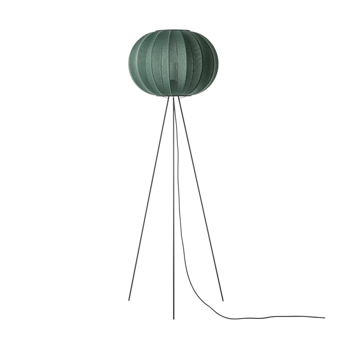 Φωτιστικό δαπέδου Knit-Wit 45 Round High - Tweed green - Made By Hand