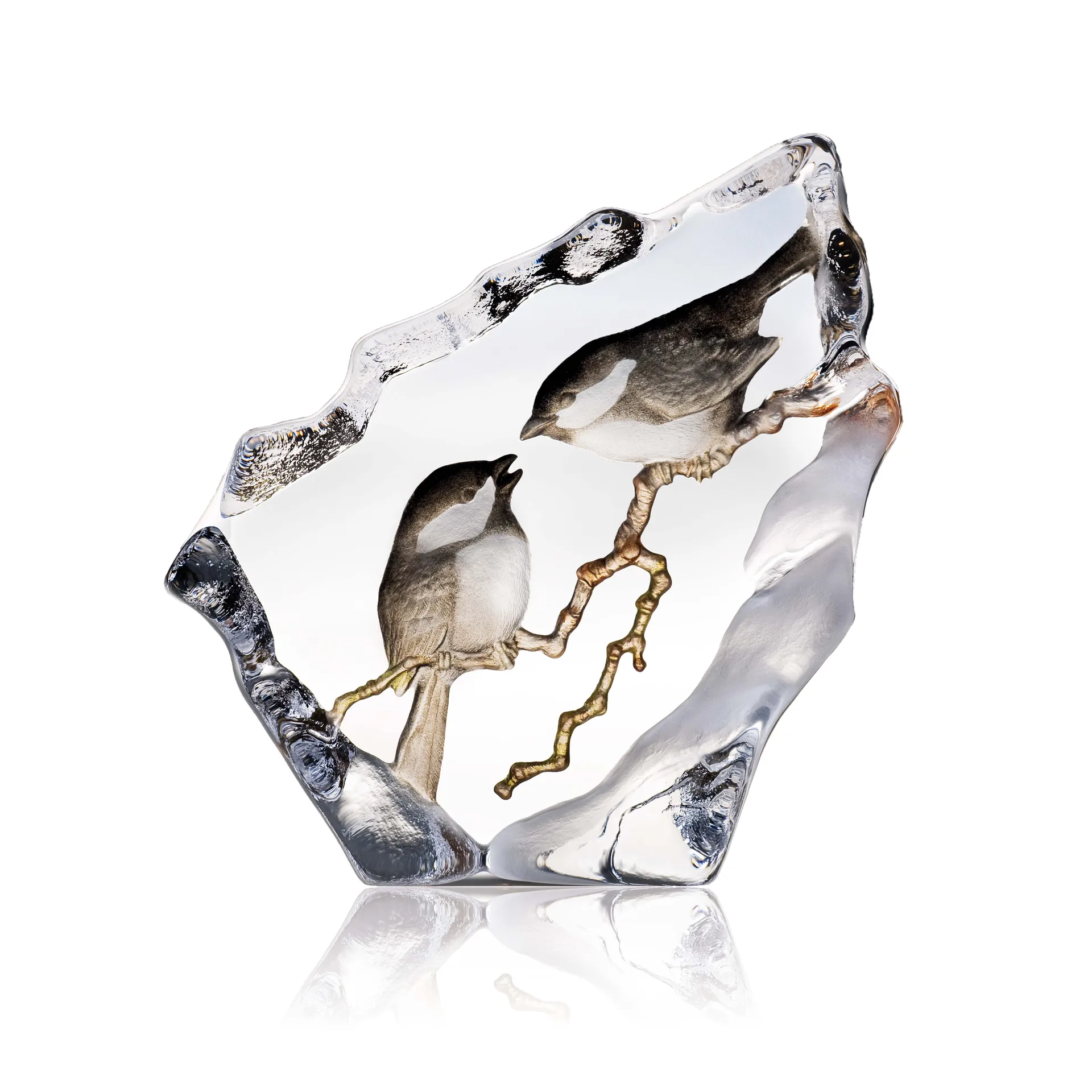 Entitor γυάλινο γλυπτό, 16x16,5 cm Målerås Glasbruk