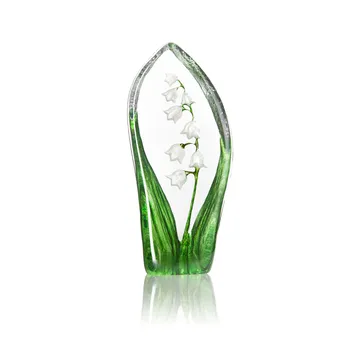 Lily of the Valley γυάλινο γλυπτό - Λευκό - Målerås Glasbruk