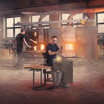 Reindeer γυάλινο γλυπτό μινιατούρα - 7x5 cm - Målerås Glasbruk