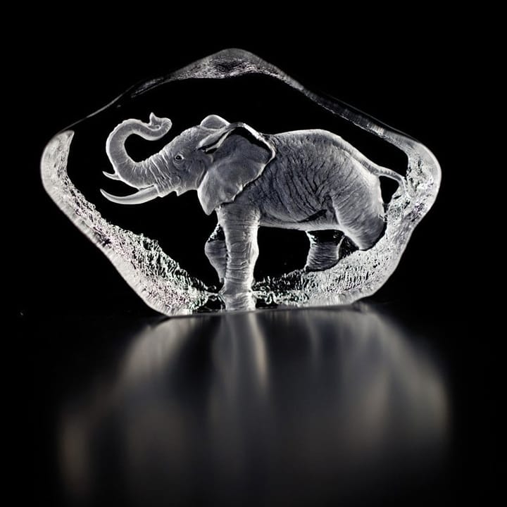 Wildlife γλυπτό ελέφαντας - γυαλί - Målerås Glasbruk