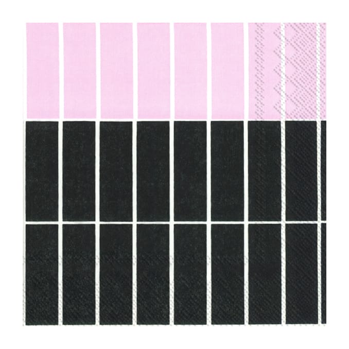 Χαρτοπετσέτες Brick Raita 20-pack - Μαύρο, τριανταφυλλί - Marimekko