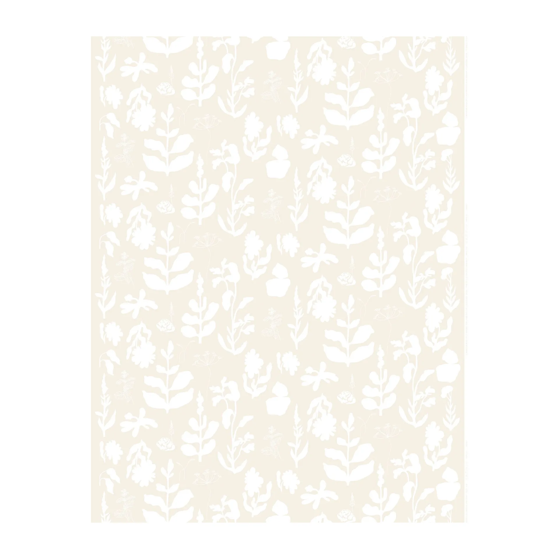 Elokuun Varjot βαμβακερό ύφασμα, Μπεζ-λευκό Marimekko