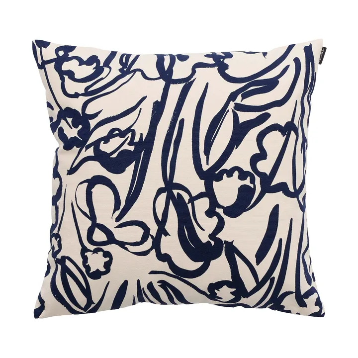 Ensikukat μαξιλαροθήκη - Off white-σκούρο μπλε - Marimekko