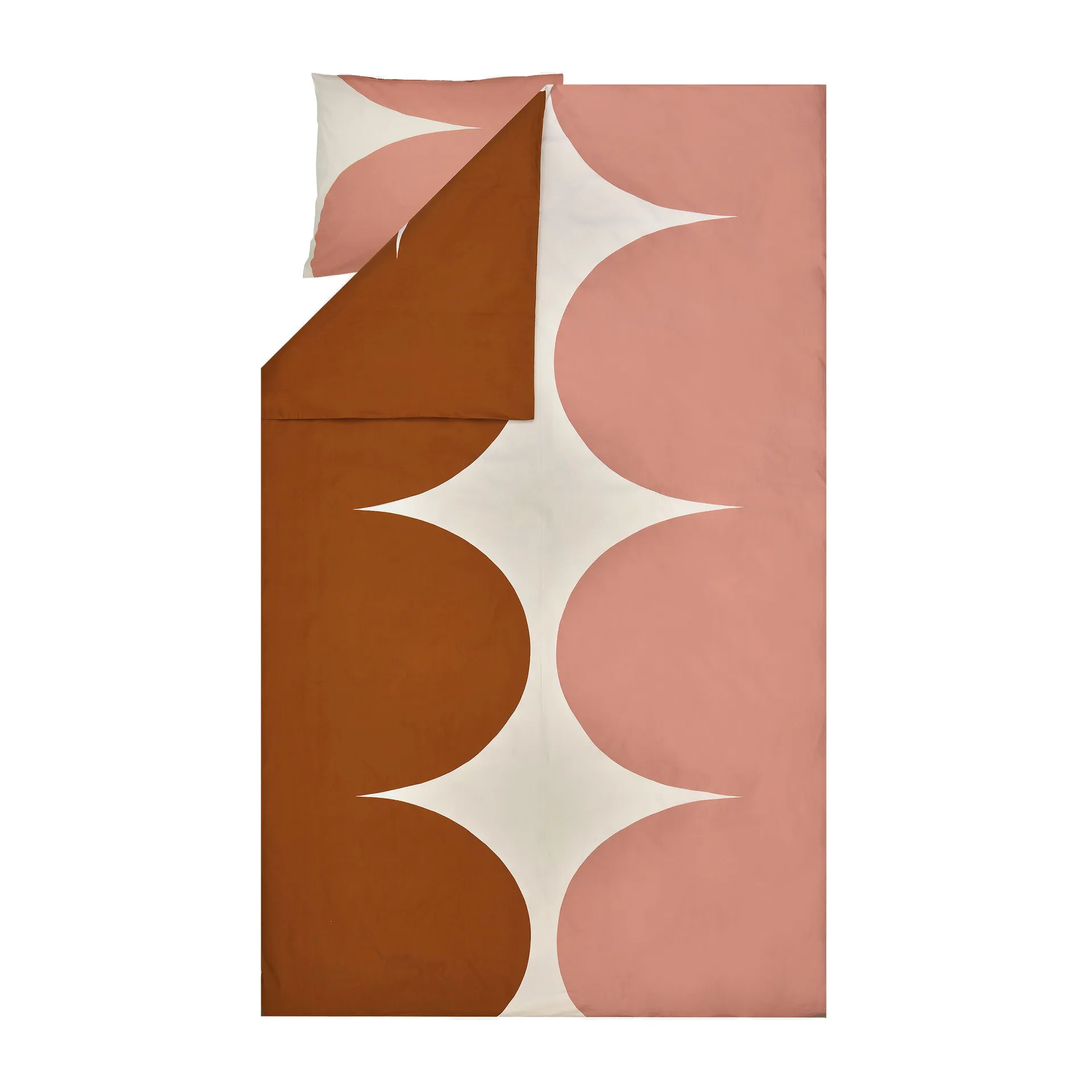 Härkä παπλωματοθήκη 150x210 cm, Λευκό-καφέ-τριανταφυλλί Marimekko