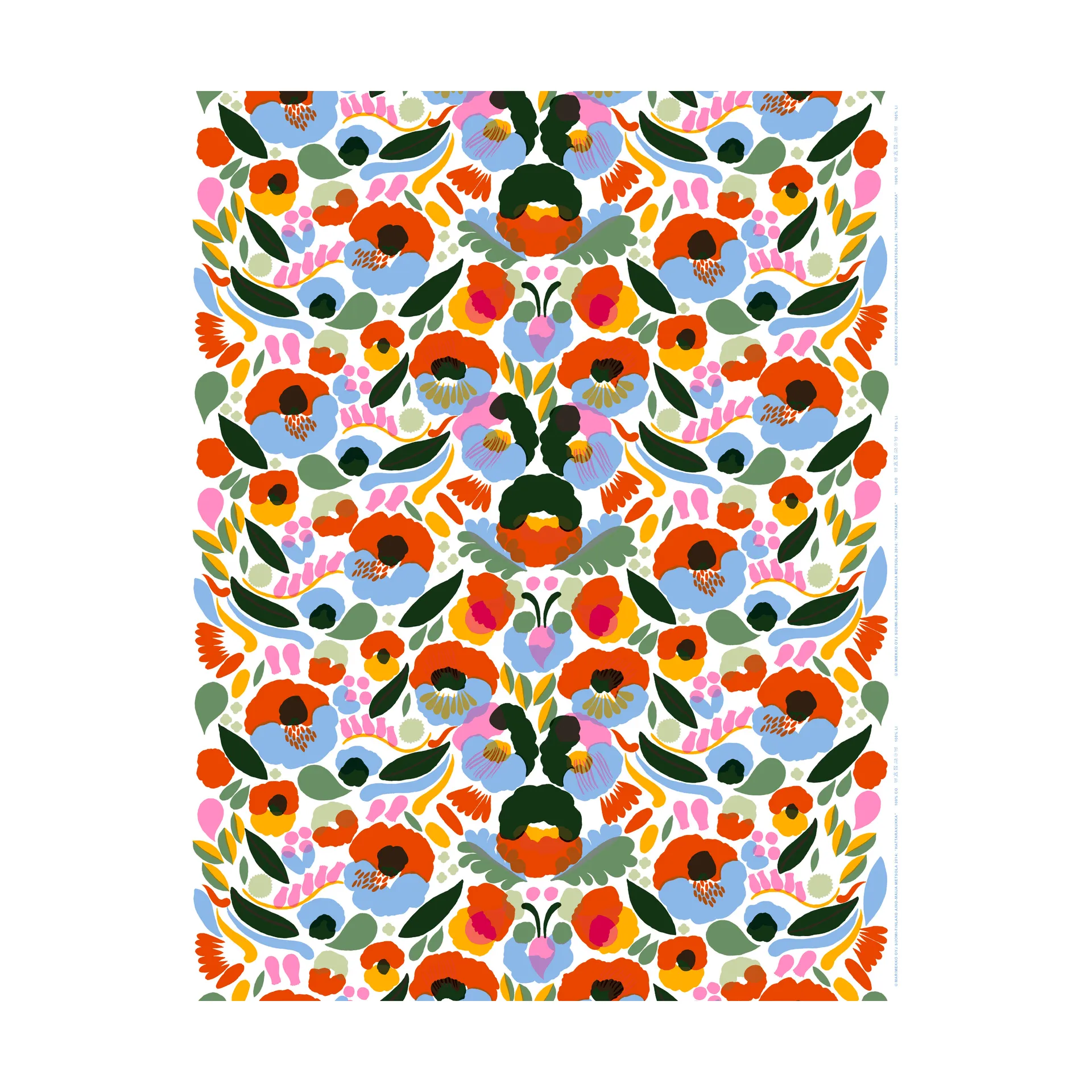 Hattarakukka μουσαμάς, Κόκκινο Marimekko