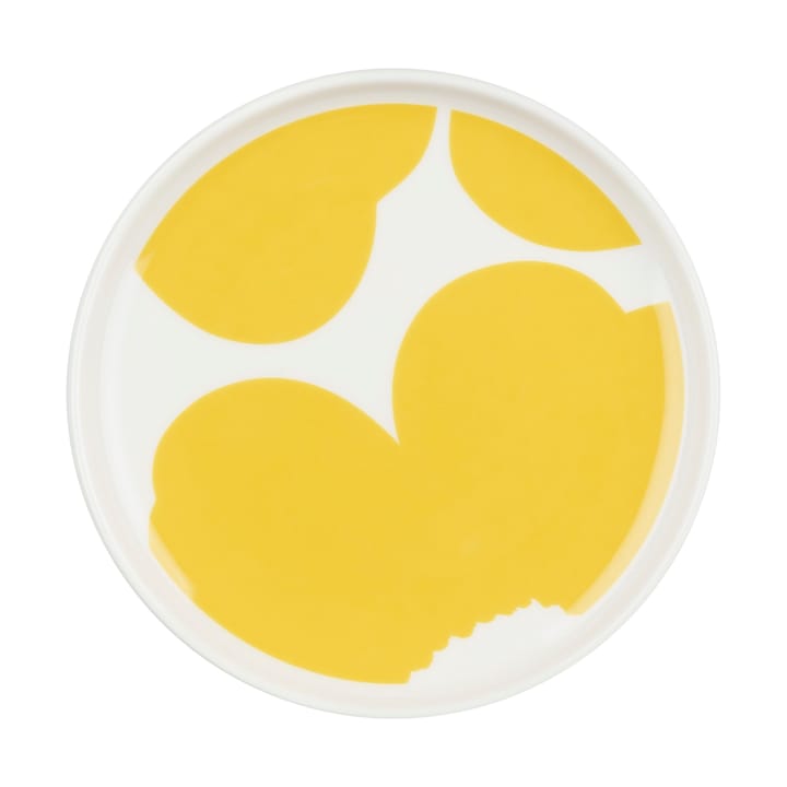 Iso Unikko πιάτο Ø13,5 cm - White-spring yellow - Marimekko