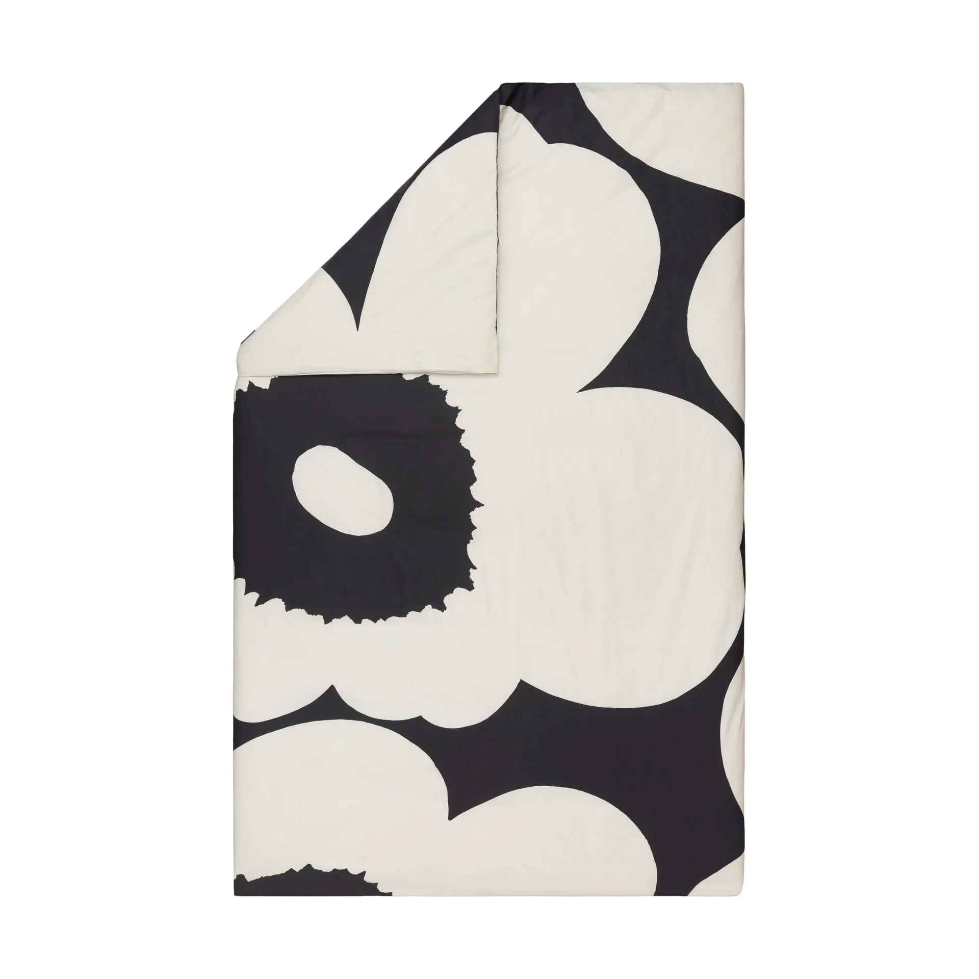 Παπλωματοθήκη Iso Unikko 150x210 cm, Charcoal-off white Marimekko