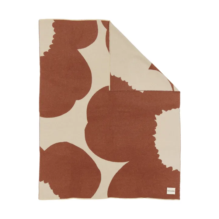 Iso Unikko ριχτάρι - Off white-chestnut, 130x170 cm - Marimekko