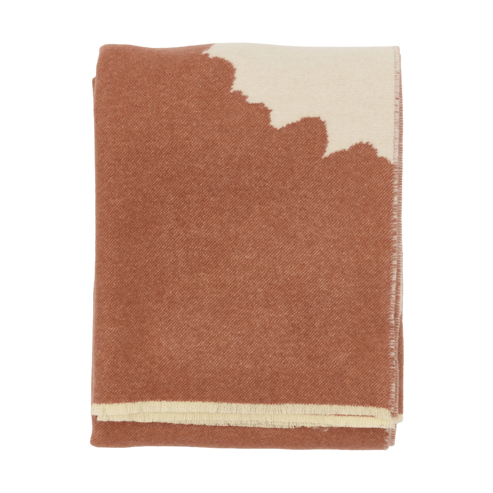 Iso Unikko ριχτάρι, Off white-chestnut, 130x170 cm Marimekko