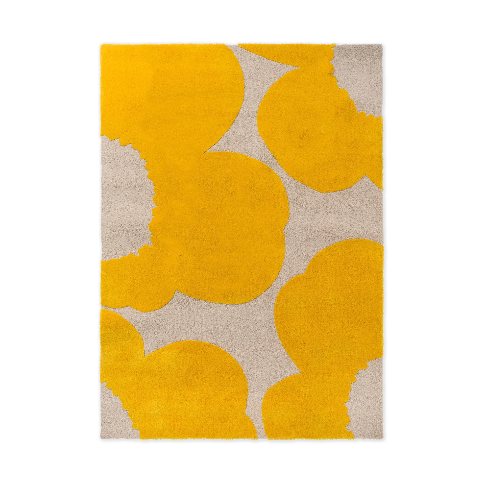 Μαλλί χαλί Iso Unikko, Yellow, 170x240 cm Marimekko