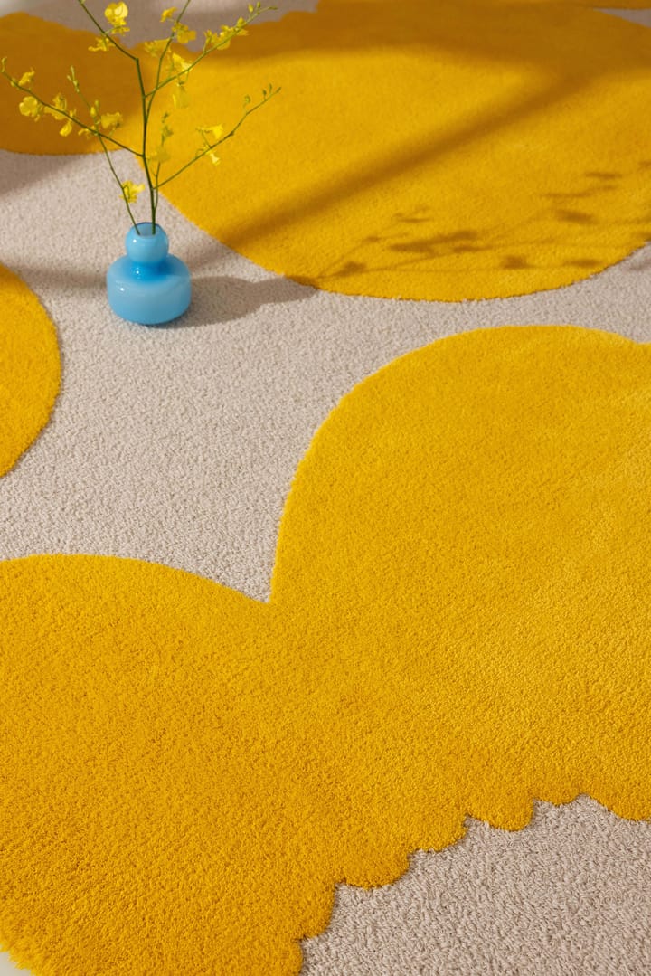 Μαλλί χαλί Iso Unikko, Yellow, 170x240 cm Marimekko