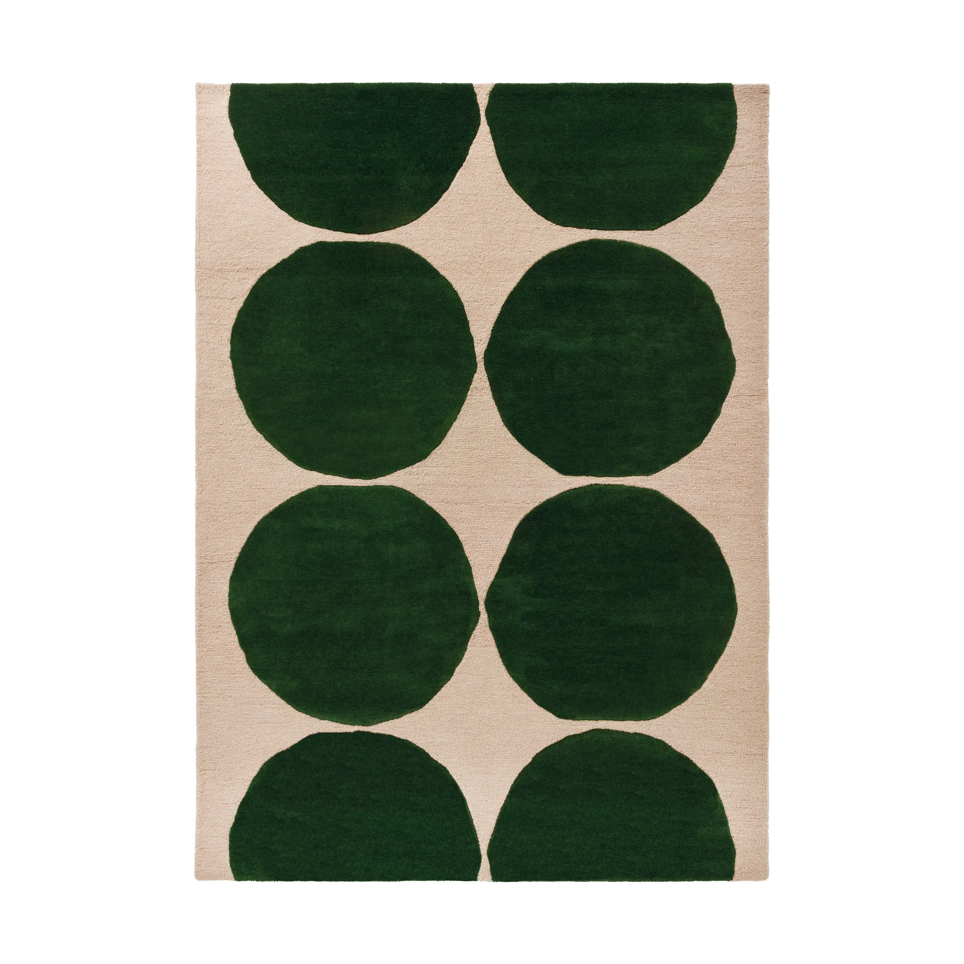 Μάλλινο χαλί Isot Kivet, Green, 140x200 cm Marimekko