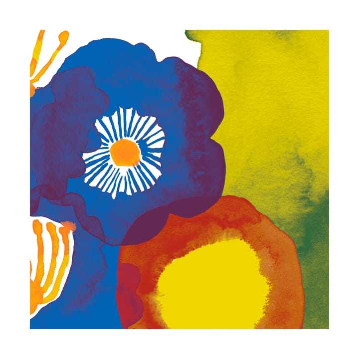 Juhannustaika χαρτοπετσέτες 33x33 εκ 20-pack - Blue-yellow-red - Marimekko