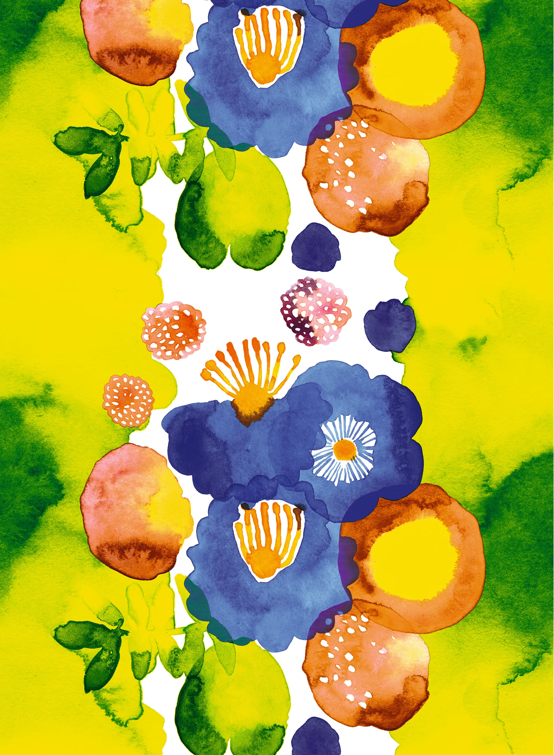 Juhannustaika ύφασμα, κίτρινο Marimekko
