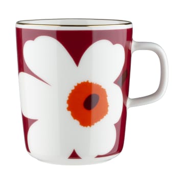 Juhla Unikko κούπα 25 cl 2-pack - White-burgundy-gold - Marimekko